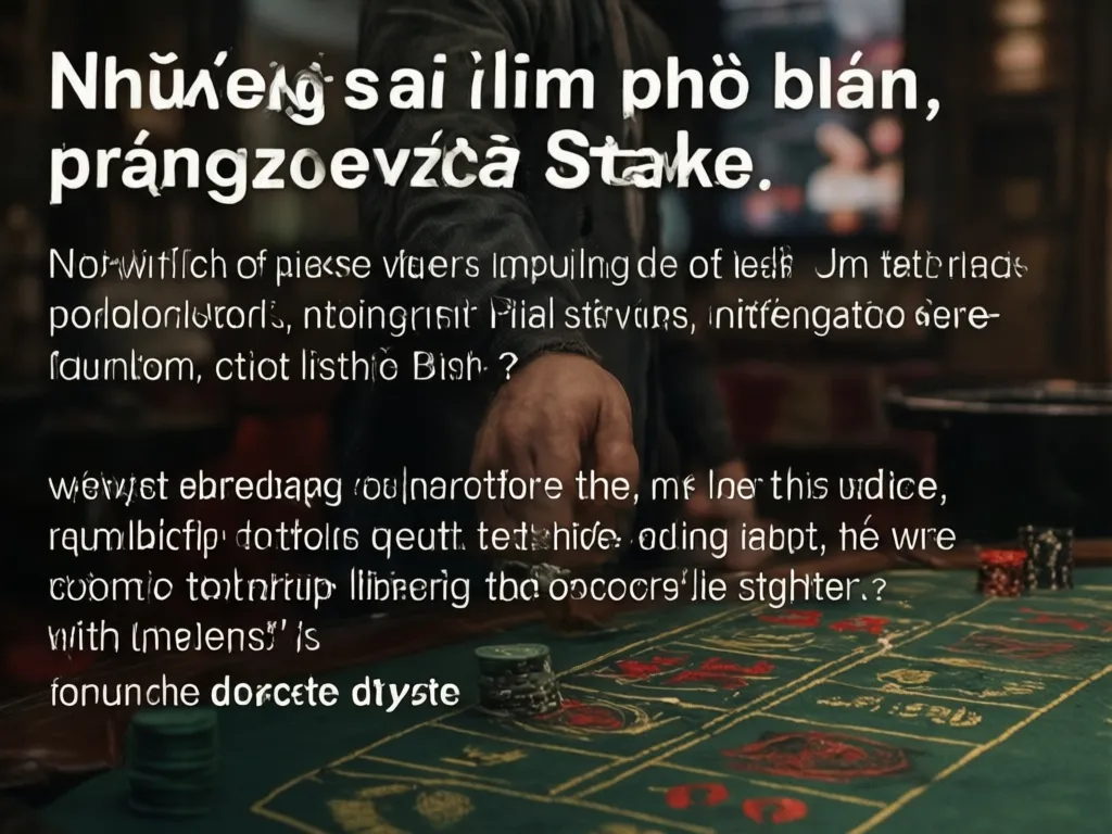 Sai lầm phổ biến tại Stake